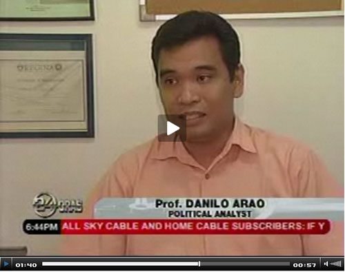That's me on 24 Oras (GMA 7, April 16, 2008); click image to go to my personal blog