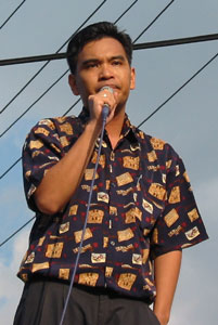Speaking at a rally, 17 June 2002